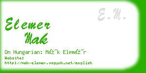 elemer mak business card